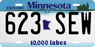 MN license plate 623SEW