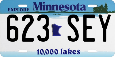 MN license plate 623SEY