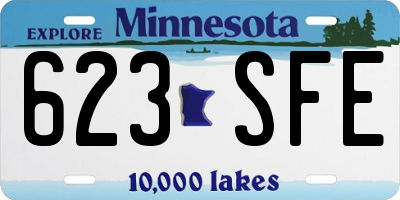 MN license plate 623SFE