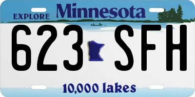 MN license plate 623SFH