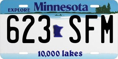 MN license plate 623SFM