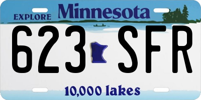 MN license plate 623SFR