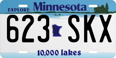 MN license plate 623SKX
