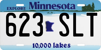 MN license plate 623SLT