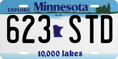 MN license plate 623STD