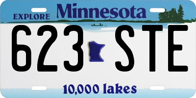 MN license plate 623STE