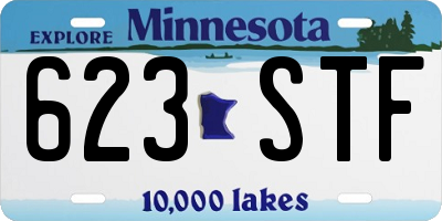 MN license plate 623STF