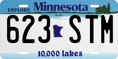 MN license plate 623STM