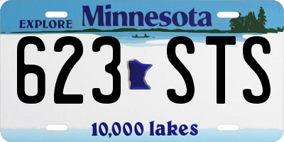 MN license plate 623STS