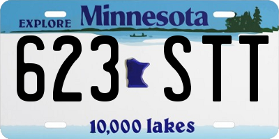MN license plate 623STT