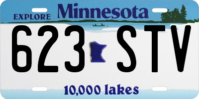 MN license plate 623STV