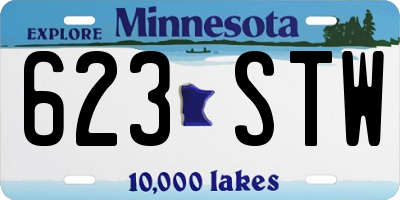 MN license plate 623STW