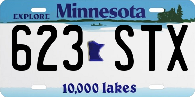 MN license plate 623STX