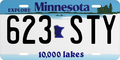 MN license plate 623STY