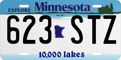 MN license plate 623STZ