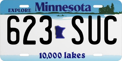 MN license plate 623SUC