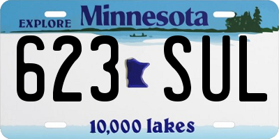 MN license plate 623SUL