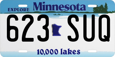 MN license plate 623SUQ