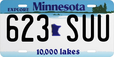 MN license plate 623SUU