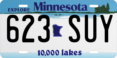 MN license plate 623SUY