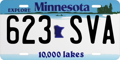 MN license plate 623SVA