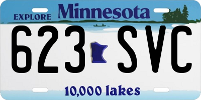 MN license plate 623SVC