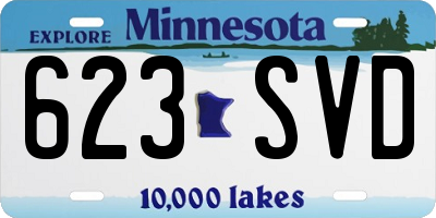 MN license plate 623SVD