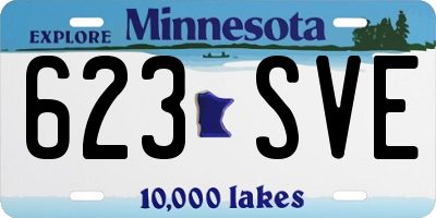 MN license plate 623SVE
