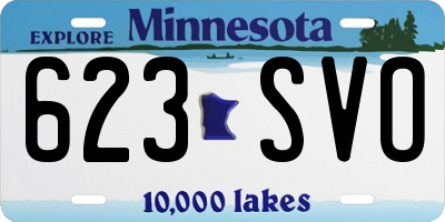 MN license plate 623SVO