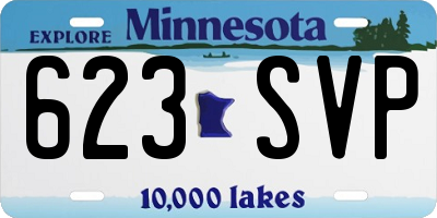 MN license plate 623SVP