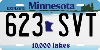 MN license plate 623SVT