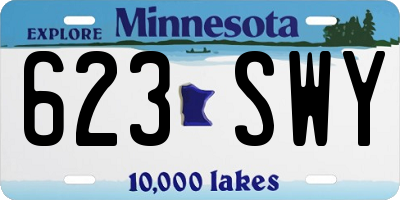 MN license plate 623SWY