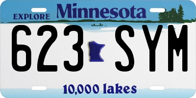 MN license plate 623SYM