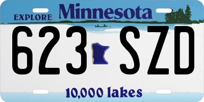MN license plate 623SZD
