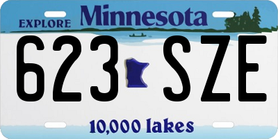 MN license plate 623SZE