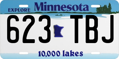 MN license plate 623TBJ
