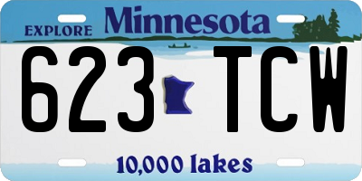 MN license plate 623TCW
