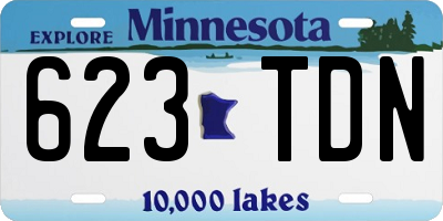 MN license plate 623TDN