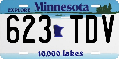 MN license plate 623TDV