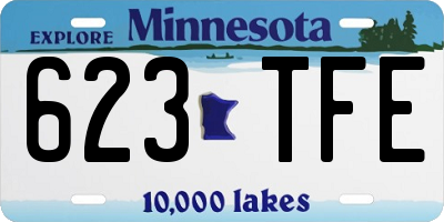 MN license plate 623TFE