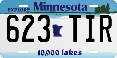 MN license plate 623TIR