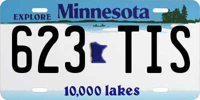 MN license plate 623TIS