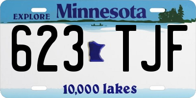 MN license plate 623TJF