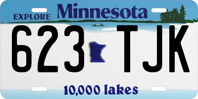 MN license plate 623TJK