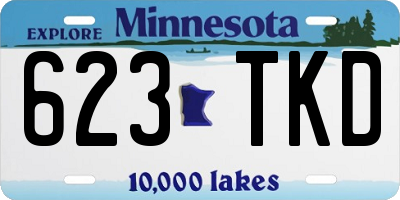 MN license plate 623TKD