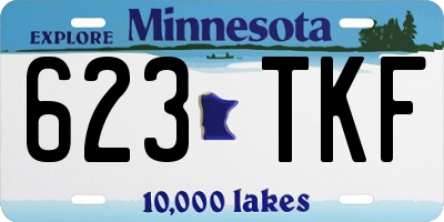 MN license plate 623TKF