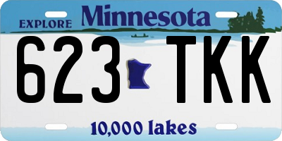 MN license plate 623TKK