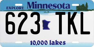 MN license plate 623TKL