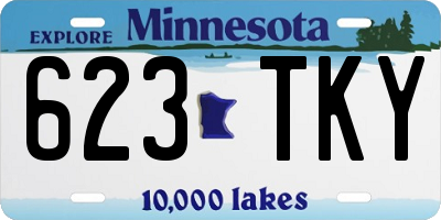 MN license plate 623TKY