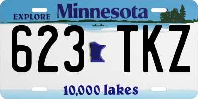 MN license plate 623TKZ